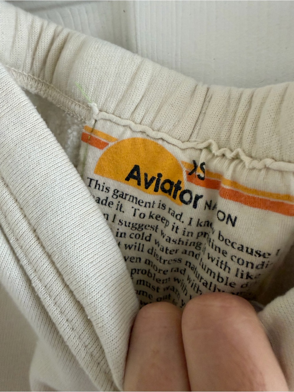 Aviator Nation Cream Stripe Hoodie And Jogger Set - Picture 9 of 10
